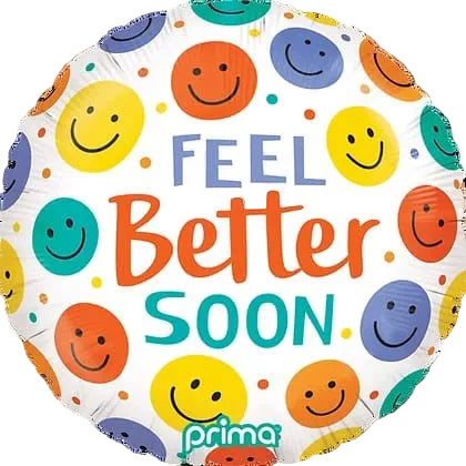 Lift their spirits with our charming “Feel Better Soon” helium balloon. Designed with bright, cheerful colors, this balloon is the perfect way to send warmth, positivity, and a quick recovery message to someone you care about. Ideal for hospitals, homes, or surprise deliveries — it adds an instant touch of comfort and joy.