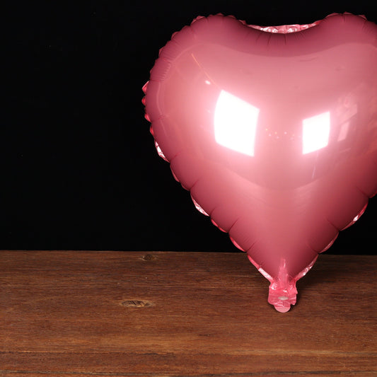 Pink chrome heart-shaped foil balloon