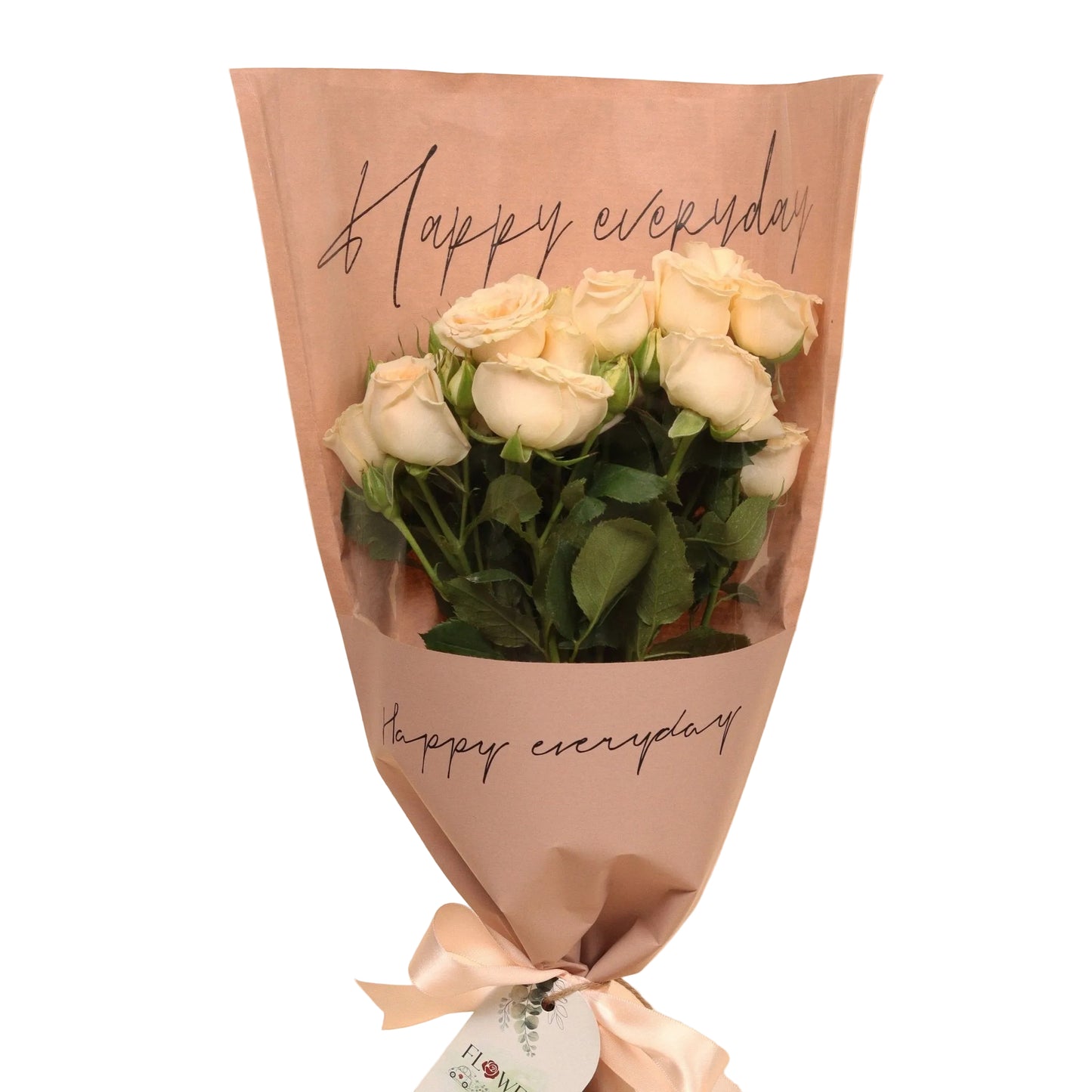 The Warm Fragrance bouquet features a trio of peach spray roses, radiating soft warmth and joyful elegance. Each stem carries multiple delicate blooms, creating a lush, full arrangement that feels both graceful and uplifting.
Freshly arranged with love and delivered across Dubai.