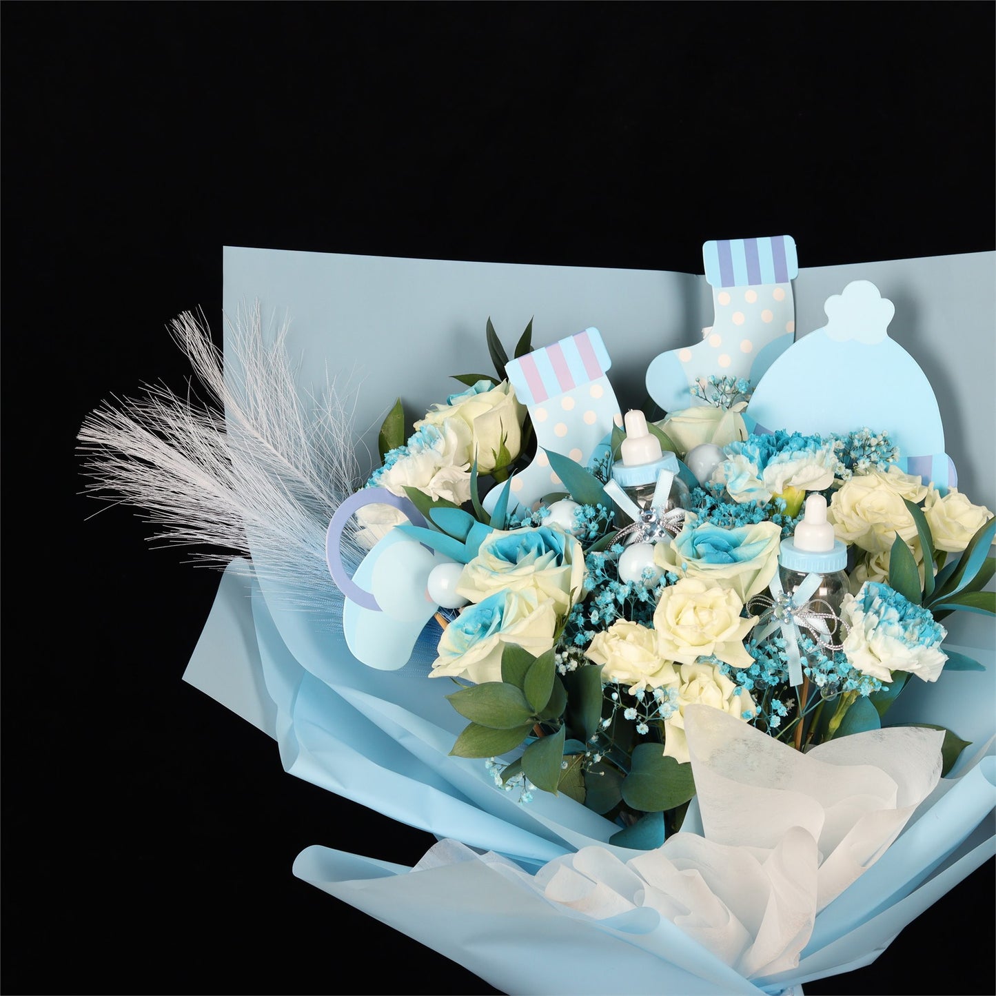 Baby Boy Blue Bouquet - alternate view