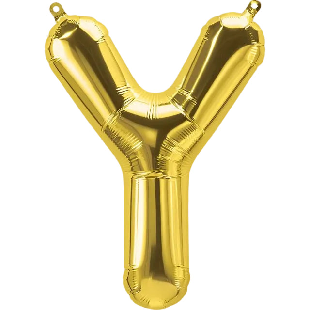 Make your message shine with this Gold Helium Balloon – Letter Y. Perfect for initials, names, party setups, or stylish event décor. Large size (approx. 1 meter), available with fast balloon delivery in Dubai.