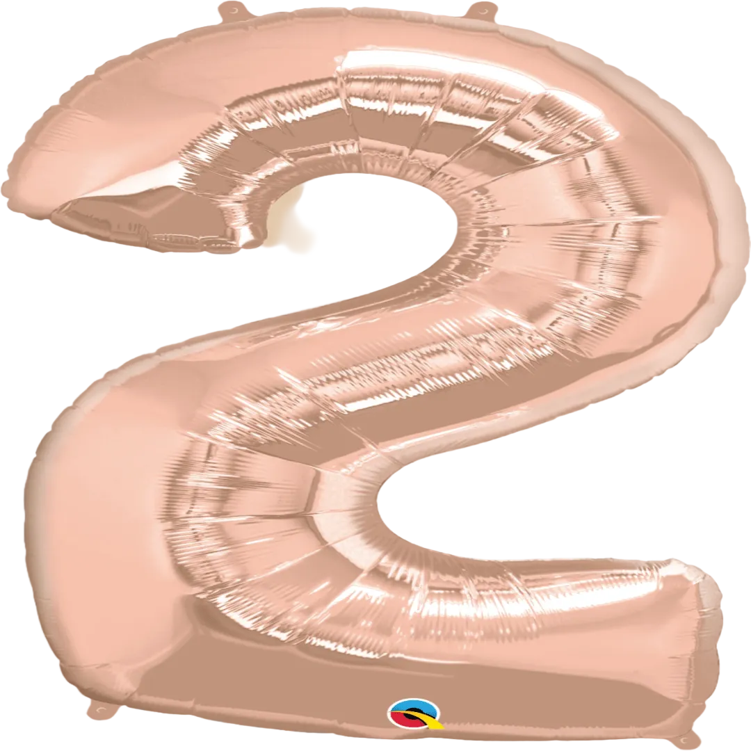 Add a sparkling touch to any celebration with this elegant rose gold helium balloon shaped as the number 2 — perfect for birthdays, anniversaries, or kids' parties. Its glossy finish adds both charm and style. Available with fast delivery across Dubai.