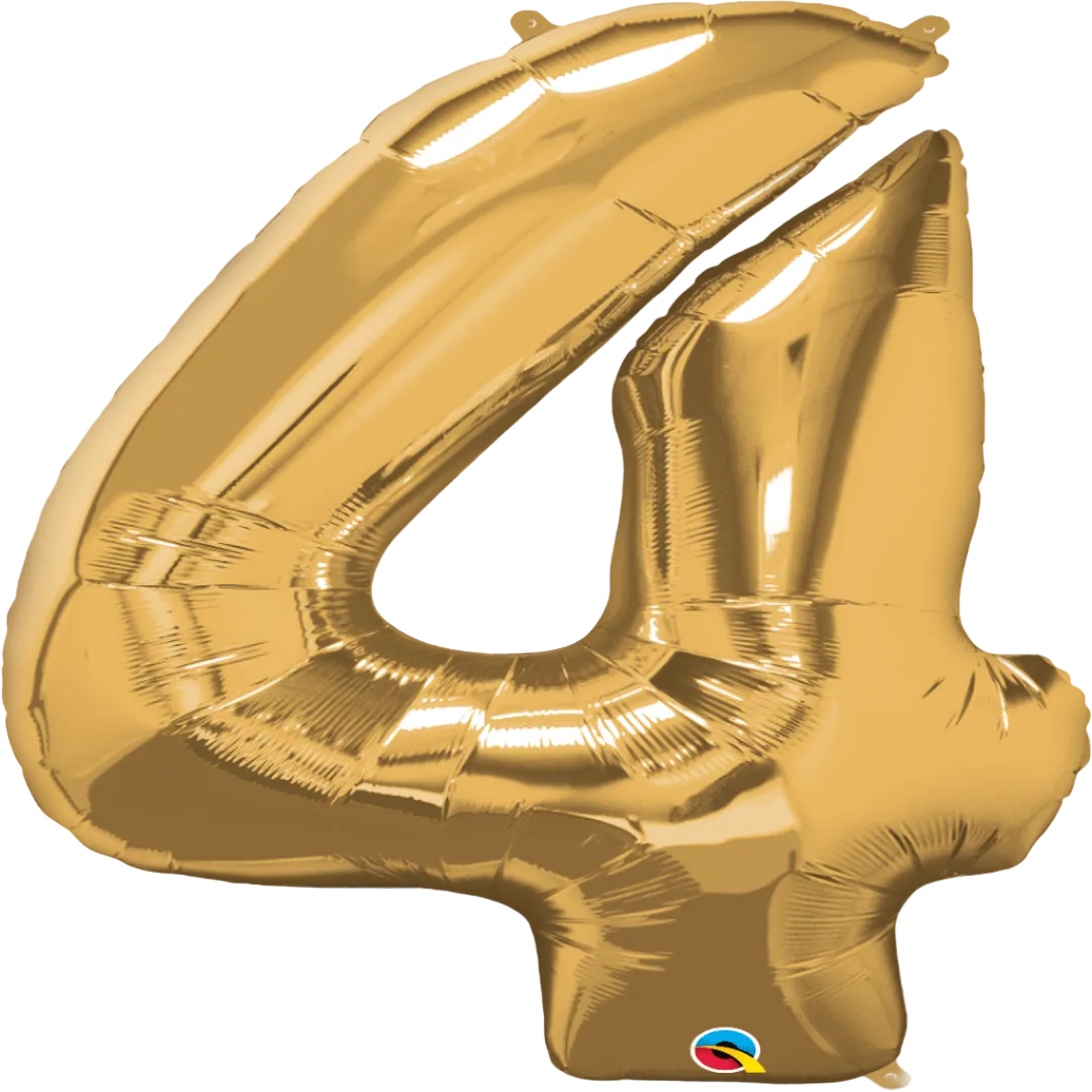 Celebrate in style with this large (1-meter) helium balloon shaped as the number 4, featuring a glossy gold and rose gold finish. Perfect for birthdays, milestone celebrations, or kids' parties. A vibrant and stylish addition to your event décor. Available with fast balloon delivery across Dubai.