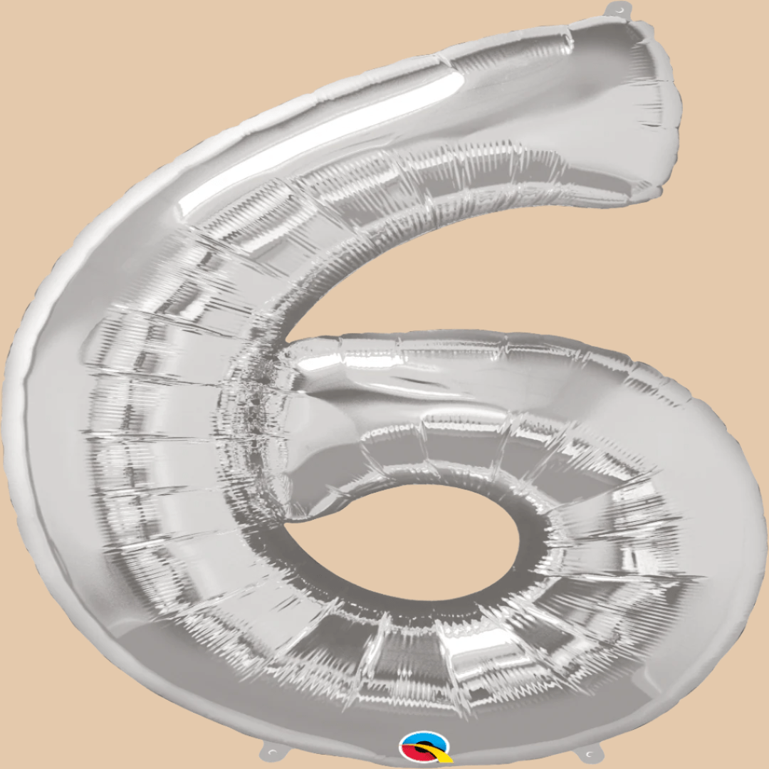 بالون رقم 6 روز غولد (هيليوم) | Rose Gold Helium Balloon – Number 6 - Flowers On The Way
