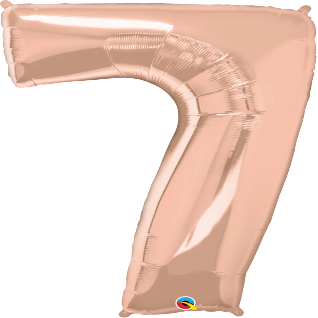 Make every 7th celebration shine — Helium Balloon Number 7 – Gold × Rose Gold features a bold, glossy finish in a beautiful gold and rose gold blend. Perfect for birthdays, year milestones, or special events. Large size (approx. 1 meter), available with fast balloon delivery in Dubai.
