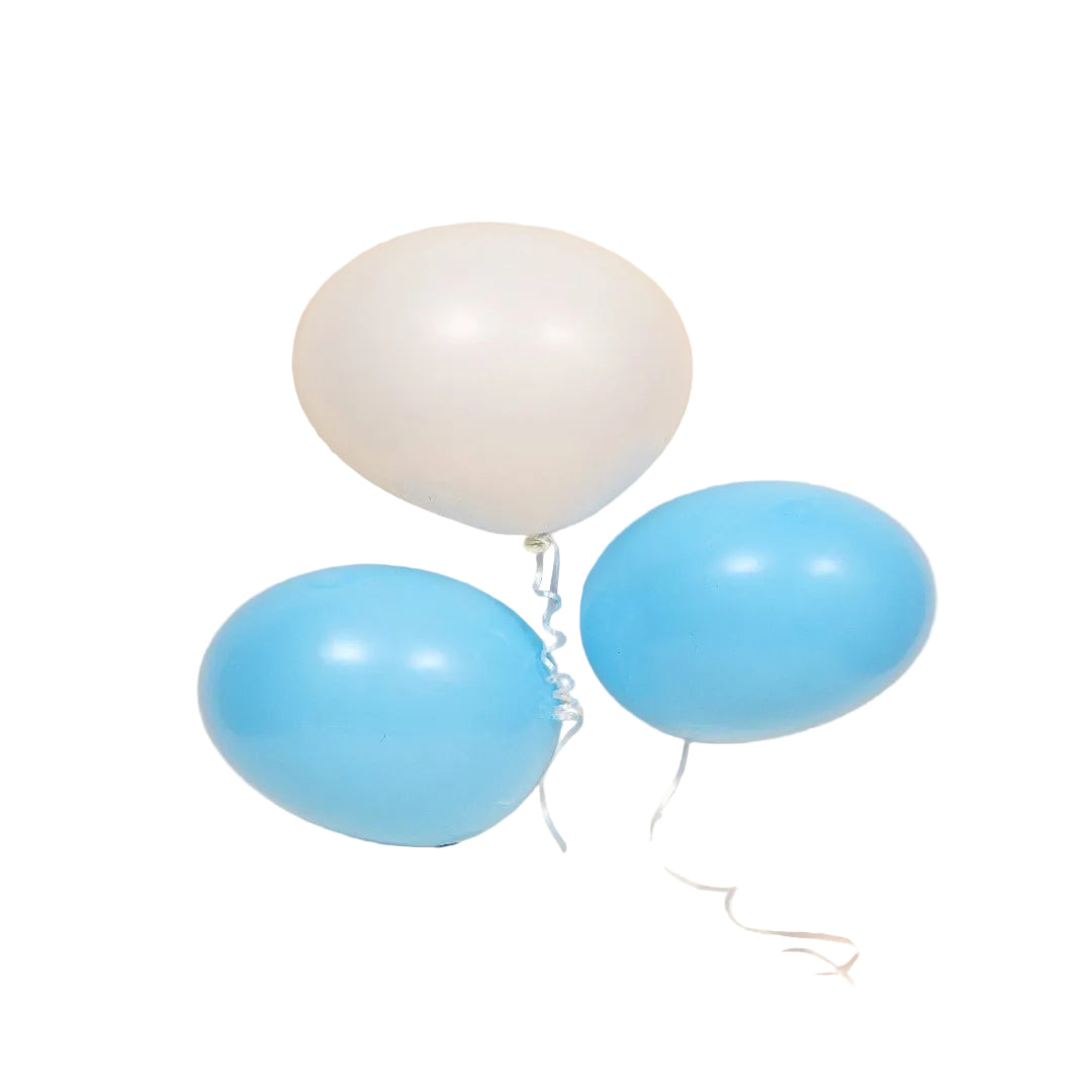 A fresh and airy combination, this Light Blue and White helium balloon is perfect for joyful celebrations.
It stays afloat for approximately four hours, making it an ideal décor choice for baby showers, birthdays, or peaceful parties.
Pair it with matching flower bouquets or sweet gifts — available with fast delivery in Dubai.