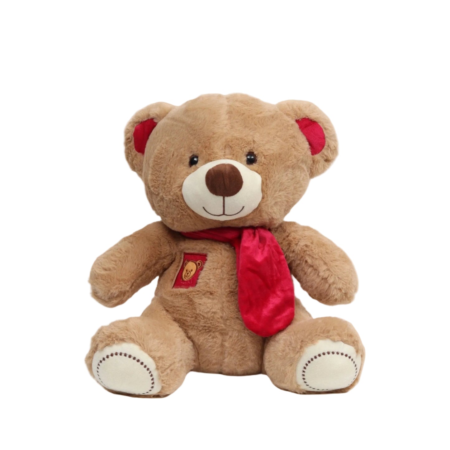Warm Hug is a soft and cuddly 40 cm brown teddy bear wearing a charming red scarf that symbolizes warmth and affection. Its plush texture and classic look make it the perfect companion for floral arrangements or a standalone gift for romantic occasions, Valentine's Day, or heartfelt congratulations.
A lovely choice for both kids and adults, with same-day delivery available in Dubai