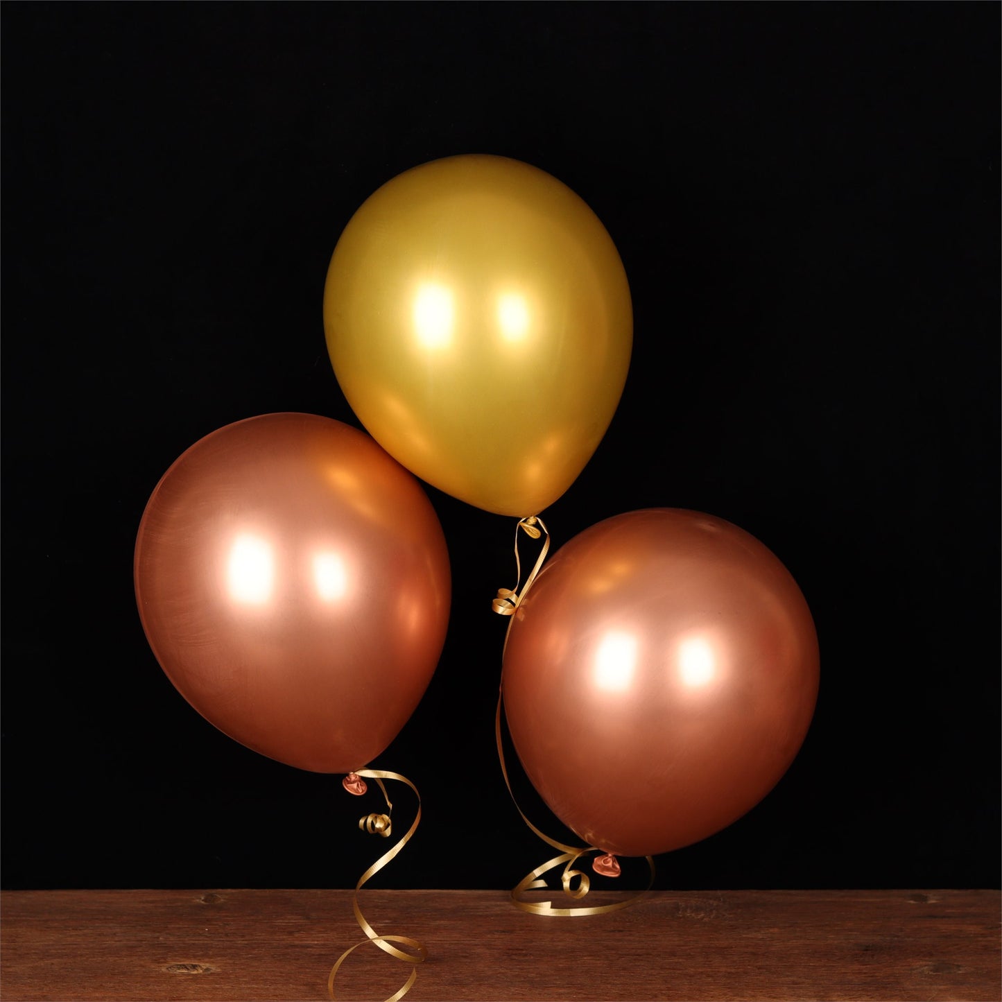 Gold & Rose Gold Balloon Trio