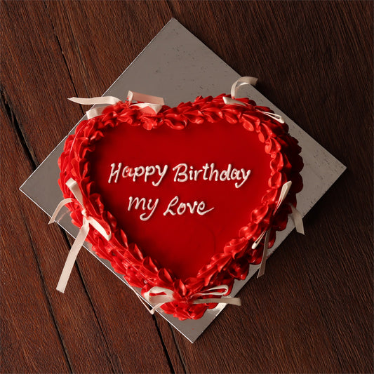Happy Birthday My Love Heart Cake - alternate view