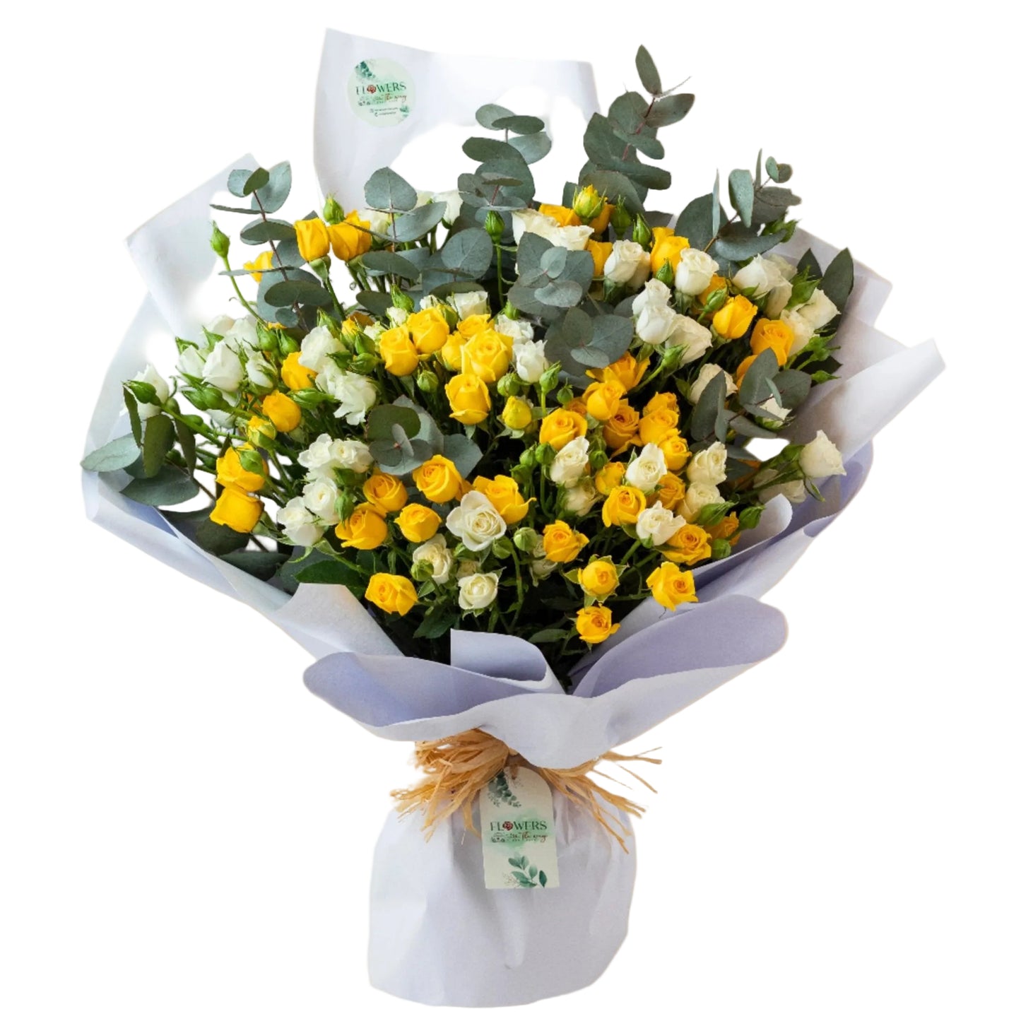 A bouquet that radiates purity and warmth — Yellow & White Baby Rose Bouquet (Whisper of Sunrise) features a luxurious and graceful mix of soft yellow and white baby roses. Designed to express joy and refined beauty, it's perfect for thank-you gifts, new beginnings, or brightening someone's day. Available with fast flower delivery in Dubai.