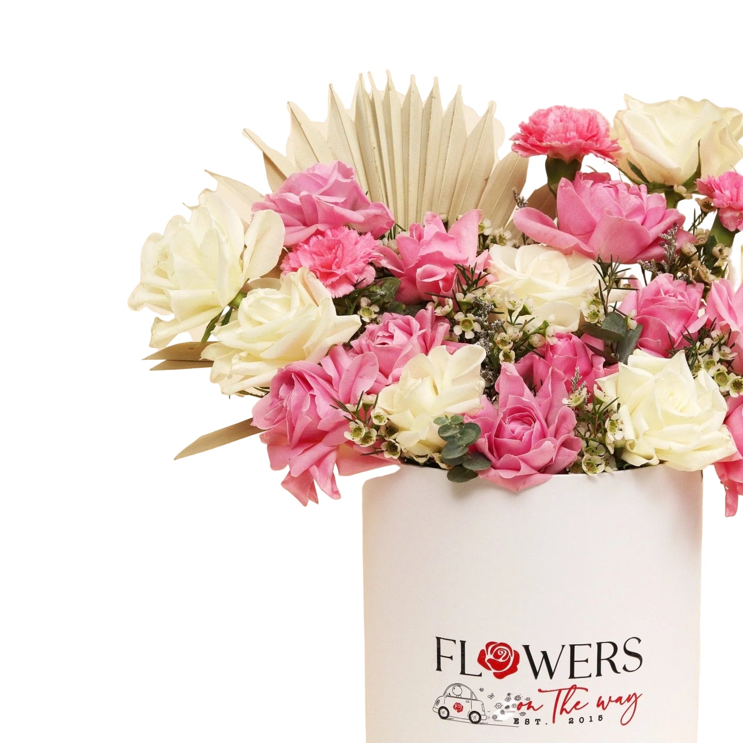 Scented Drops is a graceful fusion of tenderness and sophistication. This pink and white flower arrangement features blush pink blooms for a touch of warmth and sweetness, balanced by the lightness and serenity of pure white flowers.
Available for fast flower delivery in Dubai – perfect for thoughtful gifts, soft floral moments, and elegant everyday beauty.