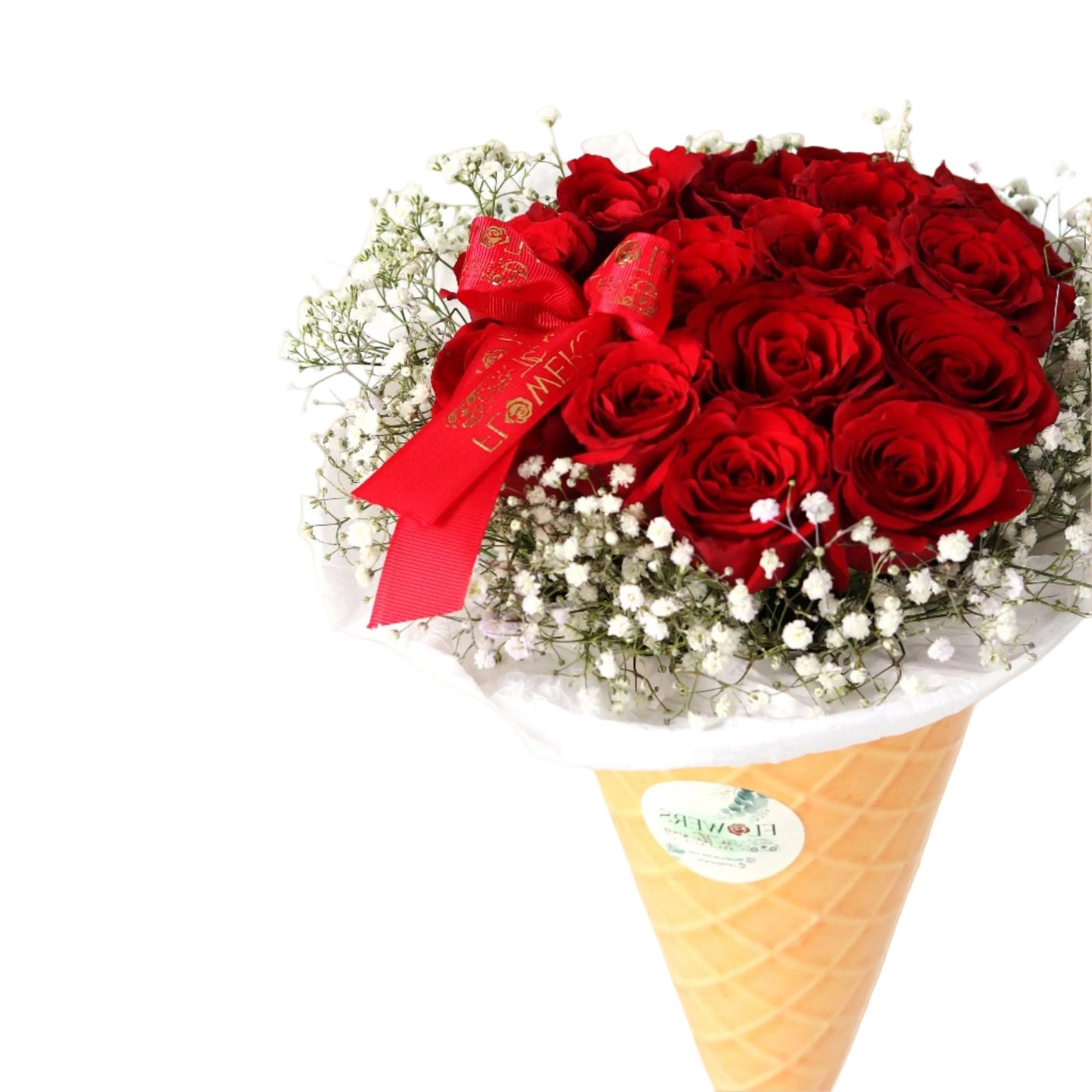 A unique ice cream-style bouquet crafted with fresh red roses – a playful yet passionate way to express love. Ideal for romantic gestures, anniversaries, or simply to surprise someone in a sweet and memorable way.