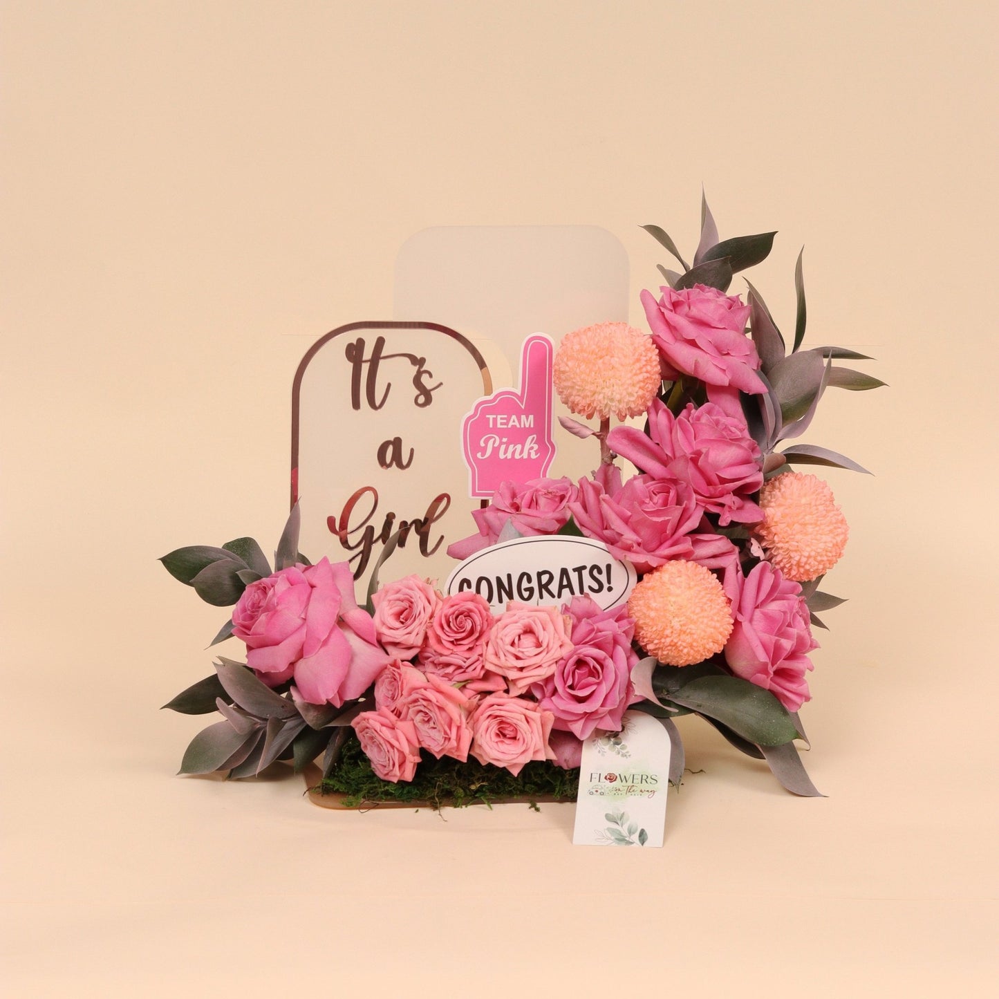 وعد وردي | Pink Promise – Baby Girl - Flowers On The Way