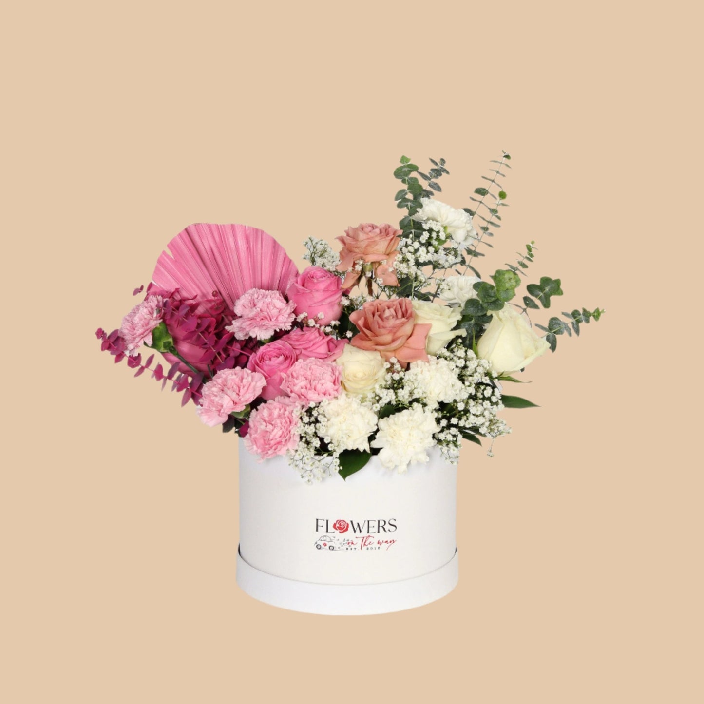 رقة النقاء | Pure Elegance – White Box Floral Arrangement - Flowers On The Way