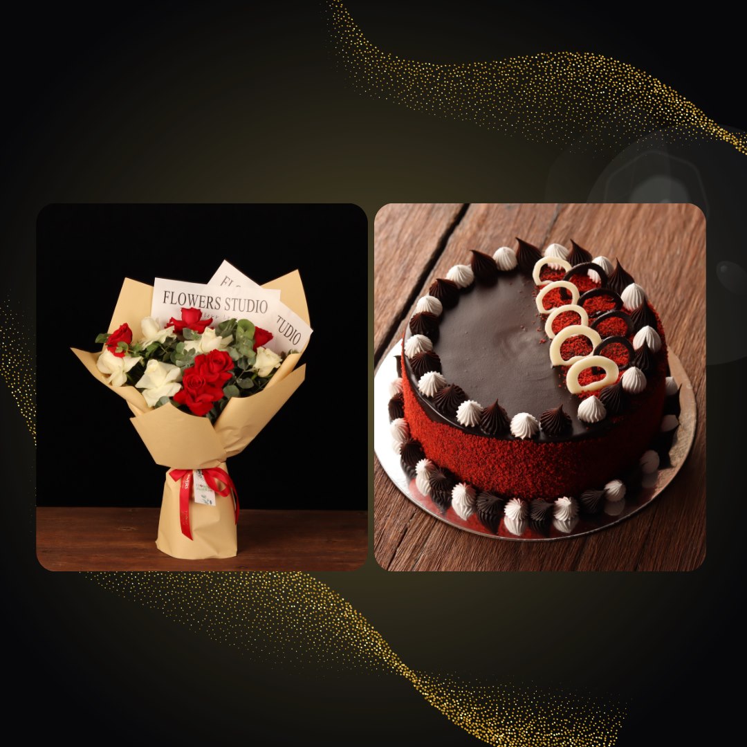 Rose Bouquet & Truffle Cake Offer