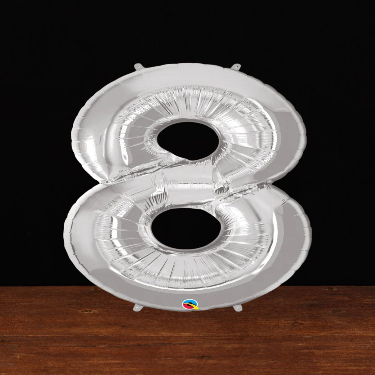 Silver Number 8 Balloon