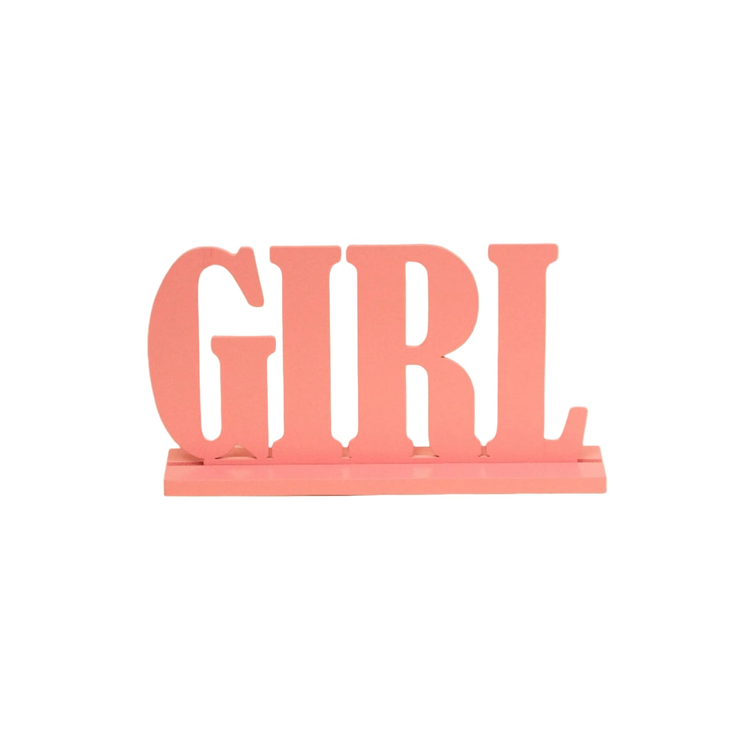 Elegant wooden stand featuring "Baby Girl" in a soft pink tone – perfect for baby showers, gift tables, or welcoming a newborn baby girl. With its charming and delicate design, it adds a feminine touch to any celebration or gift arrangement.