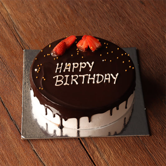 Strawberry Chocolate Drip Cake - alternate view