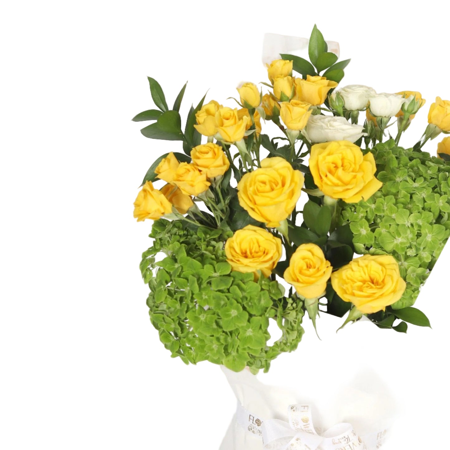 تناغم الطبيعة | Nature’s Harmony – Green Hydrangea & Baby Rose Mix - Flowers On The Way