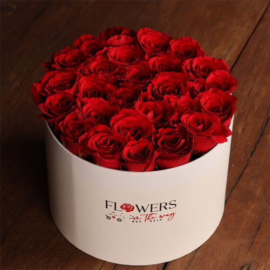 White Signature Rose Box - alternate view