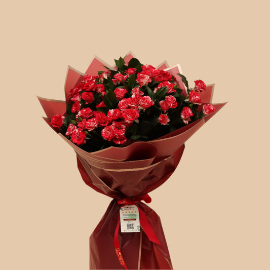 دفء خمري | Burgundy Bloom – Baby Spray Roses