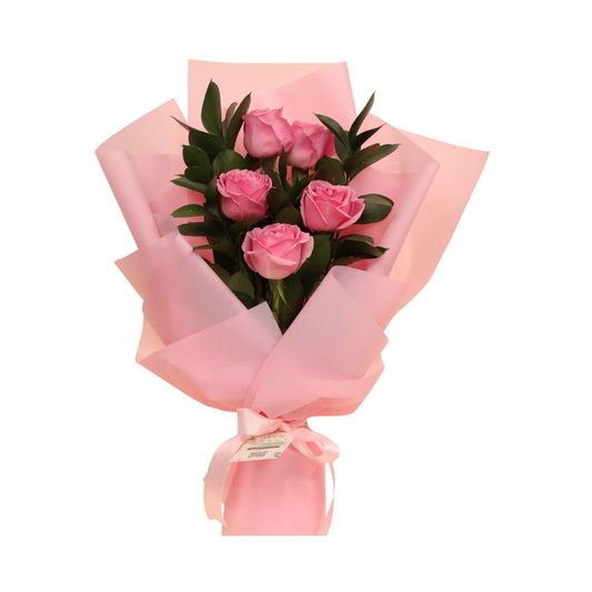 The Love Bouquet radiates elegance and gentle charm. This Waham Pink Rose bouquet features a soft, dreamy shade of blush pink — the signature hue of this unique rose variety — creating a timeless and graceful expression of affection.

A whisper of romance in every petal — crafted with care and delivered fresh across Dubai.