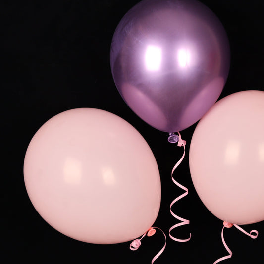 Purple and pink balloon trio