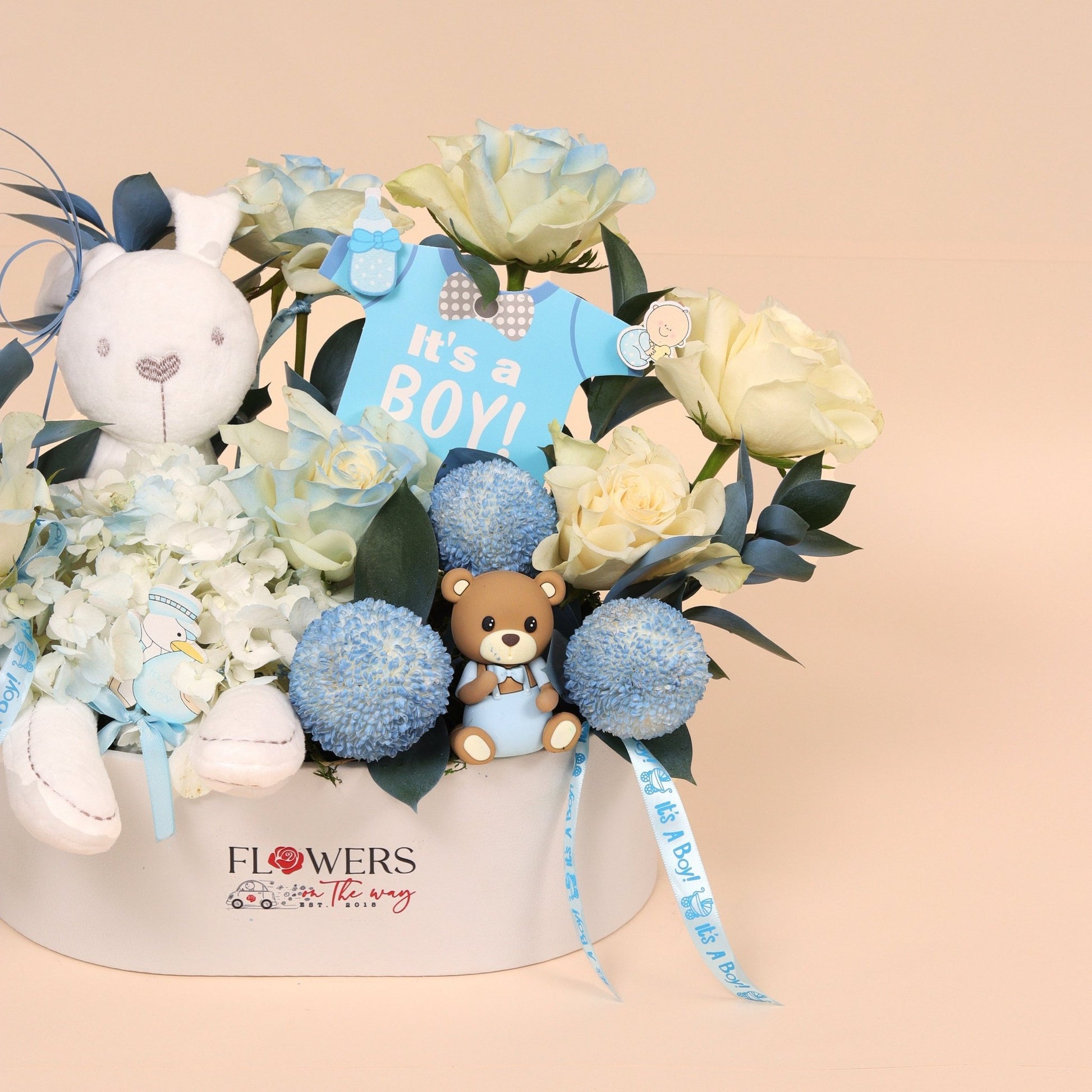 أناقة مولود | Gentle Arrival – Baby Boy - Flowers On The Way