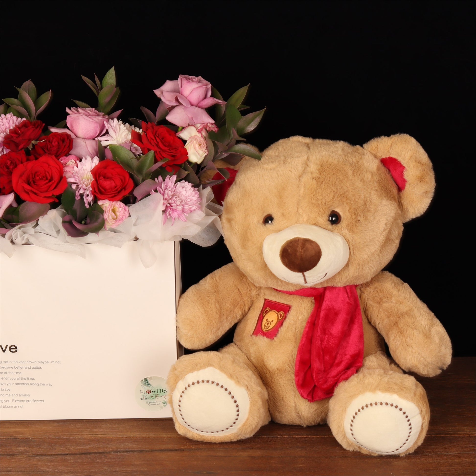 Birthday Blooms & Teddy Set - alternate view