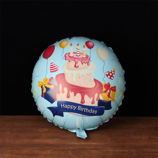 Birthday Cake Blue Balloon