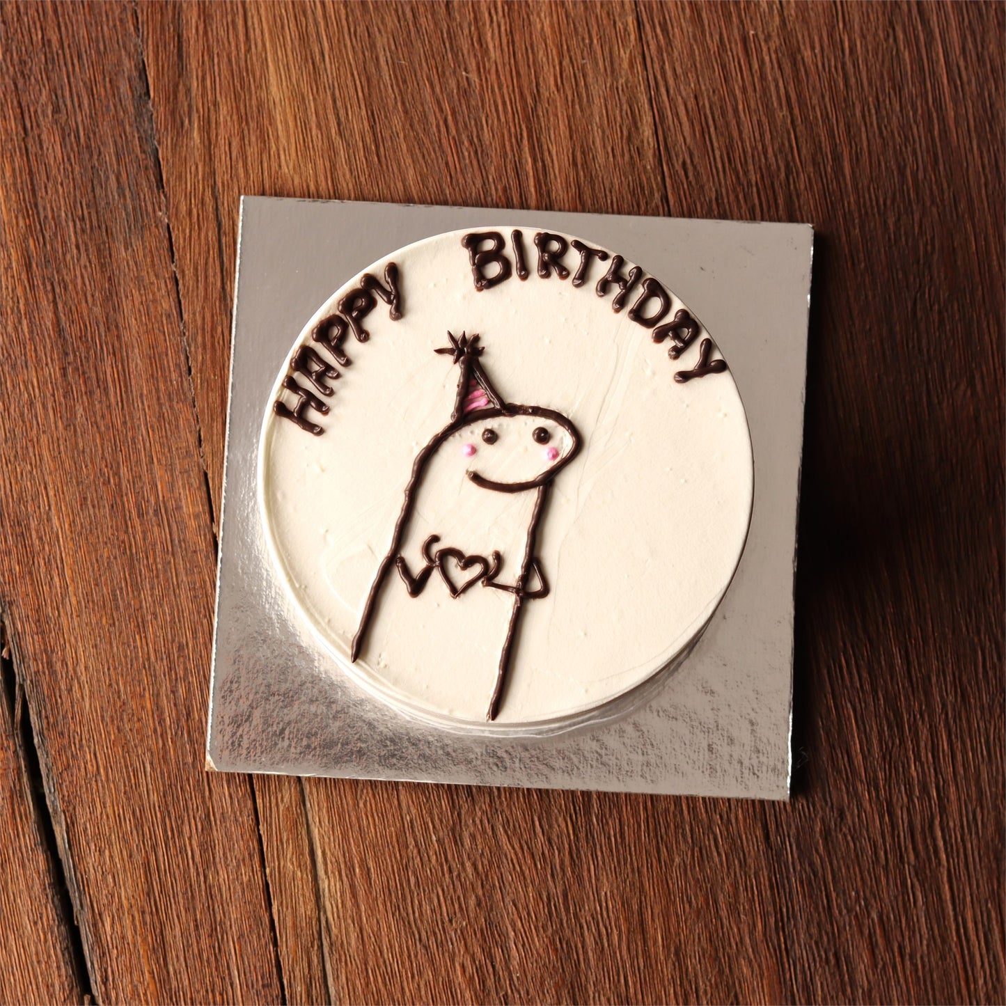 Birthday Smile Cream Cake - alternate view