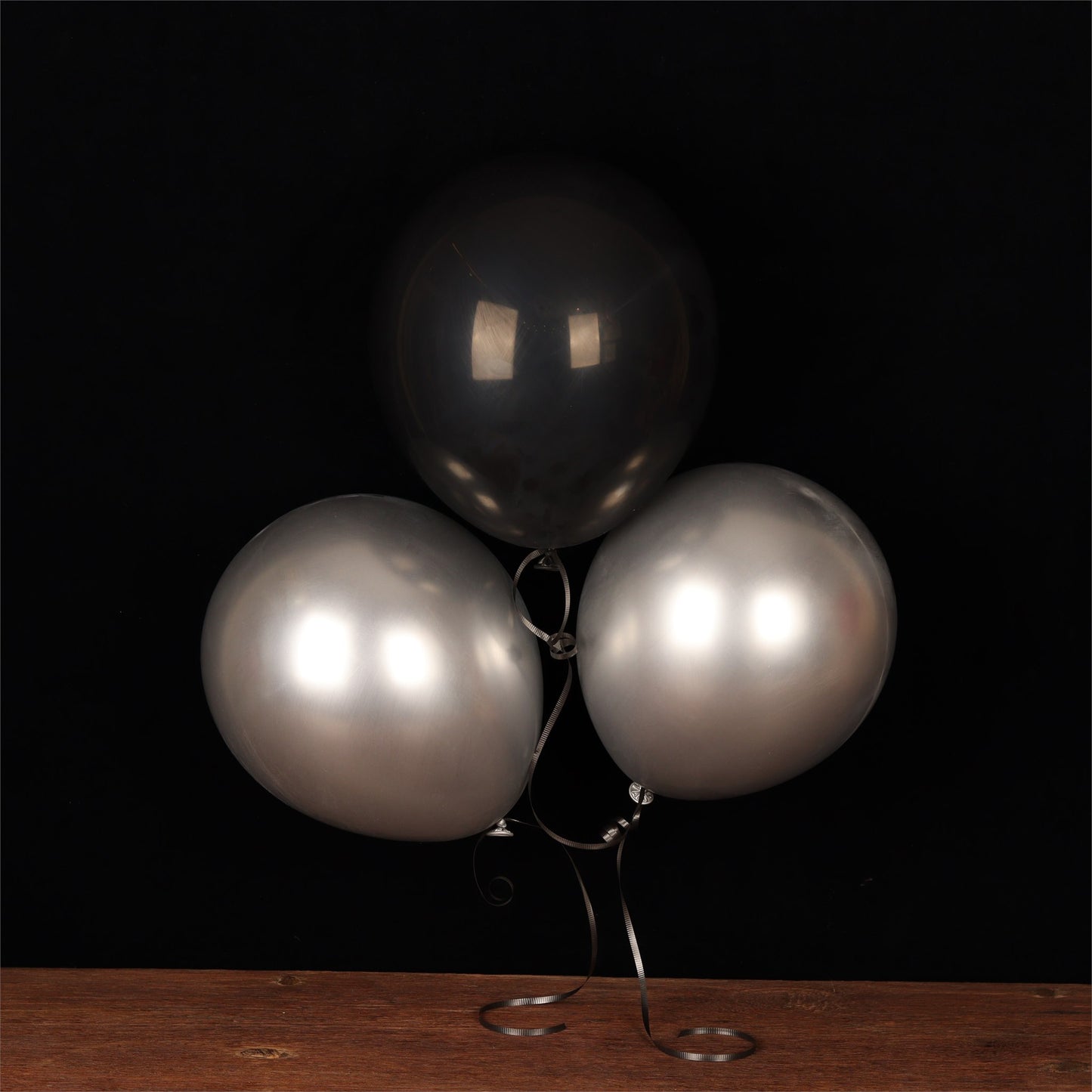 Black & Silver Balloon Trio