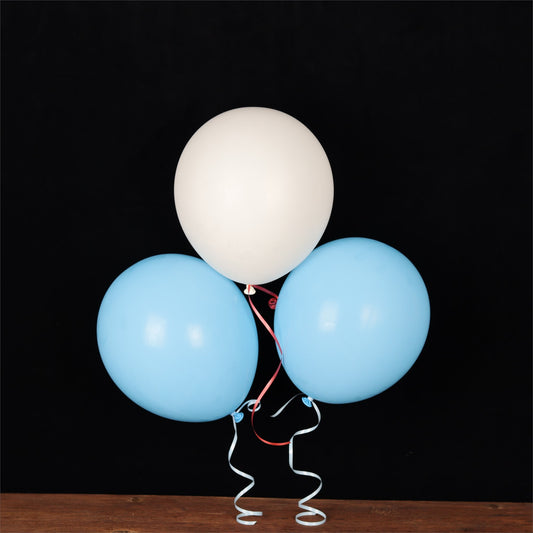 Blue & White Balloon Trio