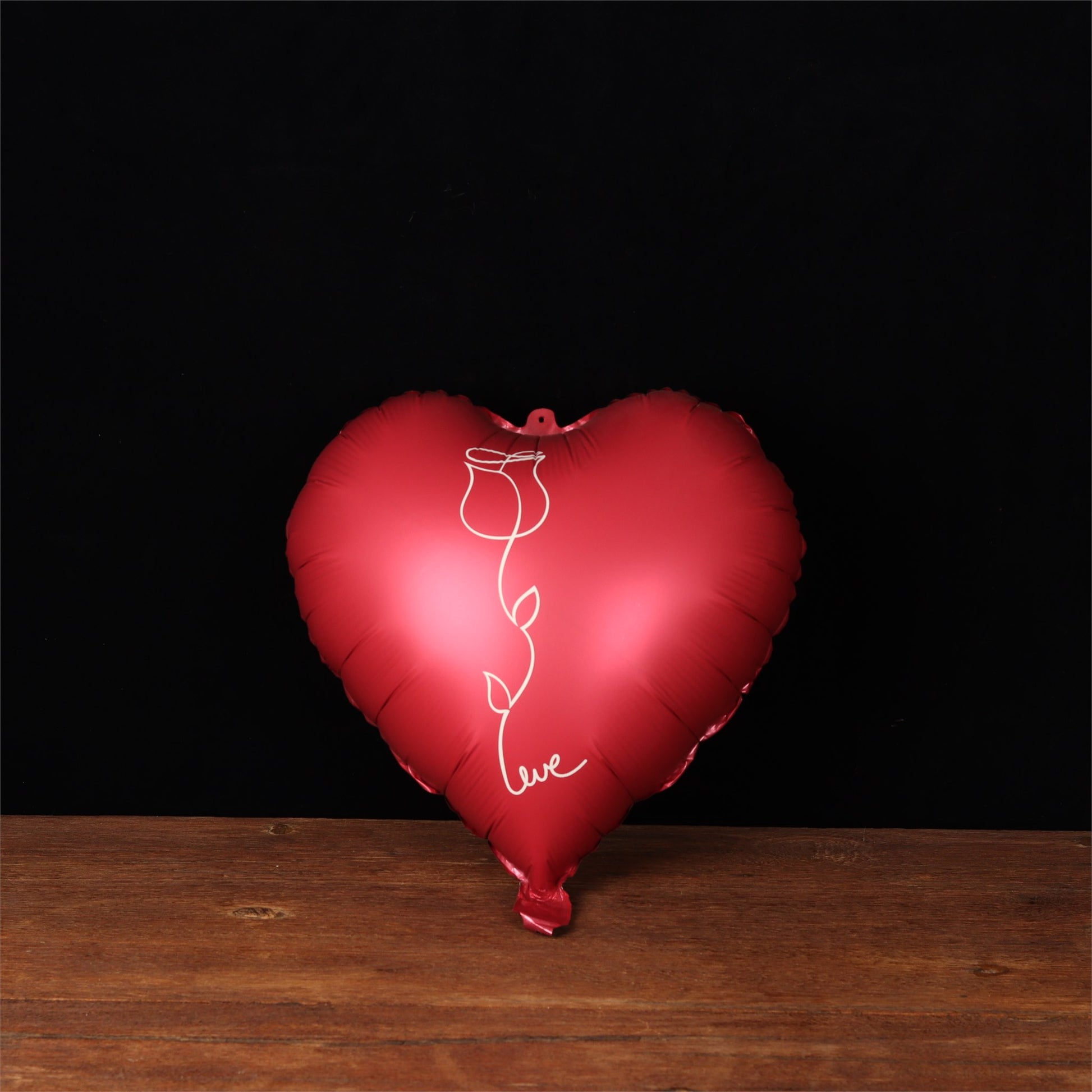 Burgundy Rose Heart Balloon