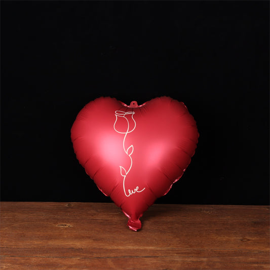 Burgundy Rose Heart Balloon