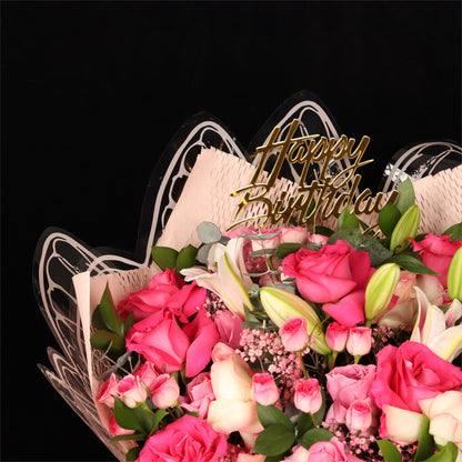Butterfly Birthday Bouquet - alternate view