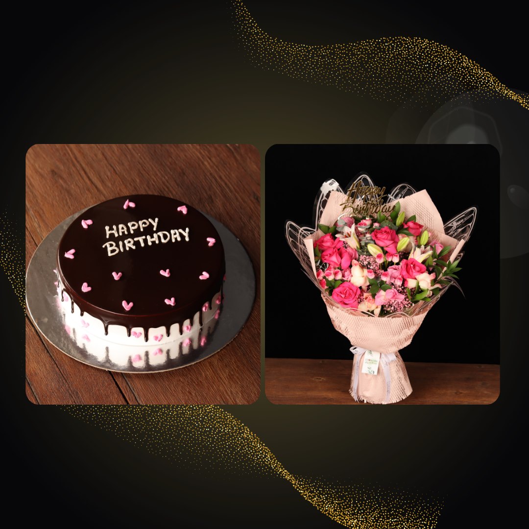 Chocolate Cake & Bouquet Offer
