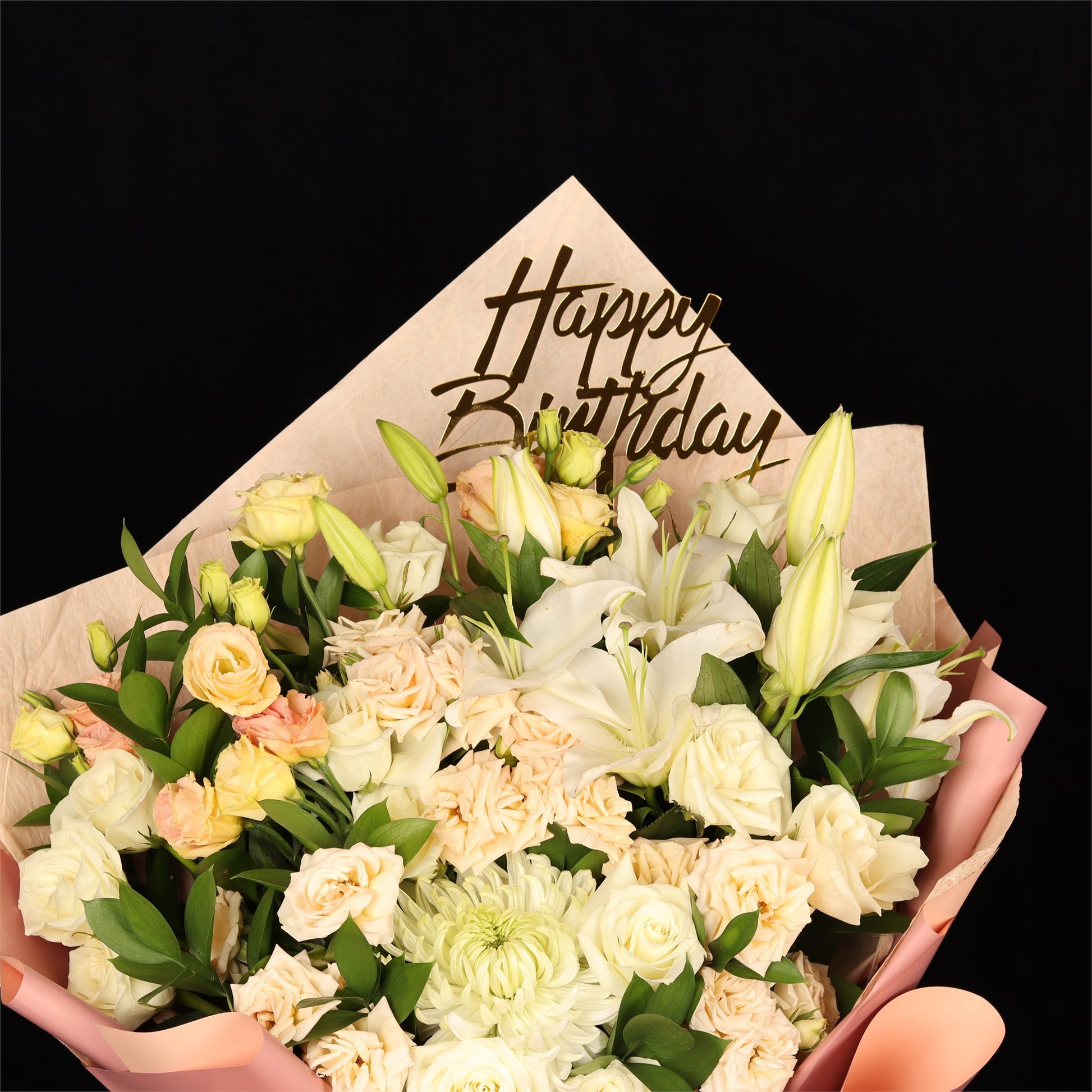 Cream Birthday Bouquet - alternate view