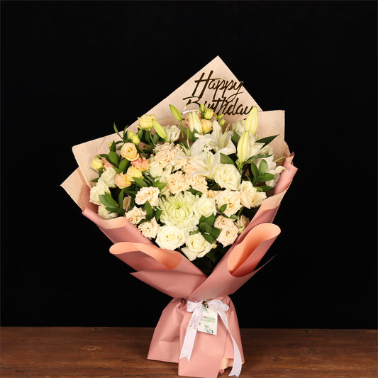 Cream Birthday Bouquet