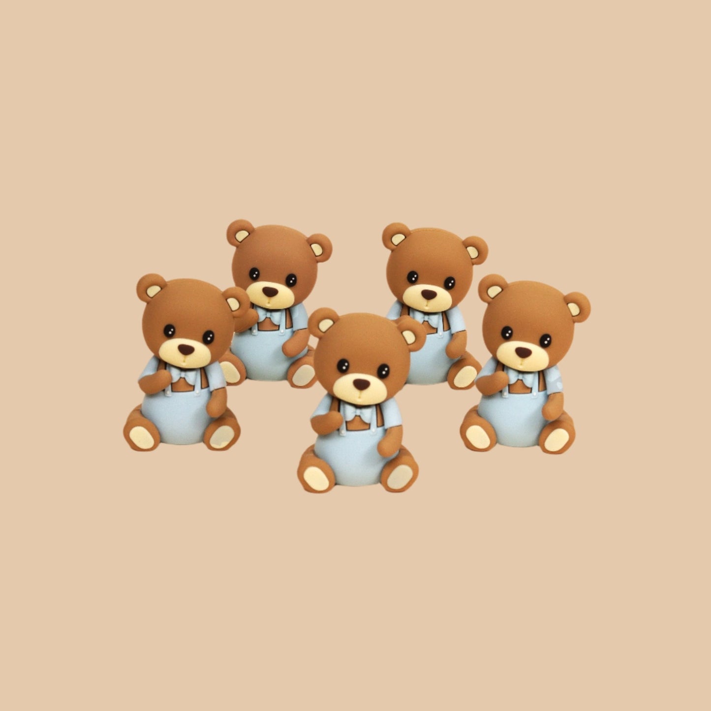 دبدوب بلاستيكي صغير بيبي بوي | Mini Plastic Baby Boy Bear – 5cm - Flowers On The Way