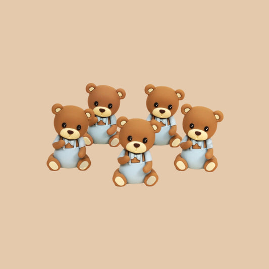 دبدوب بلاستيكي صغير بيبي بوي | Mini Plastic Baby Boy Bear – 5cm - Flowers On The Way