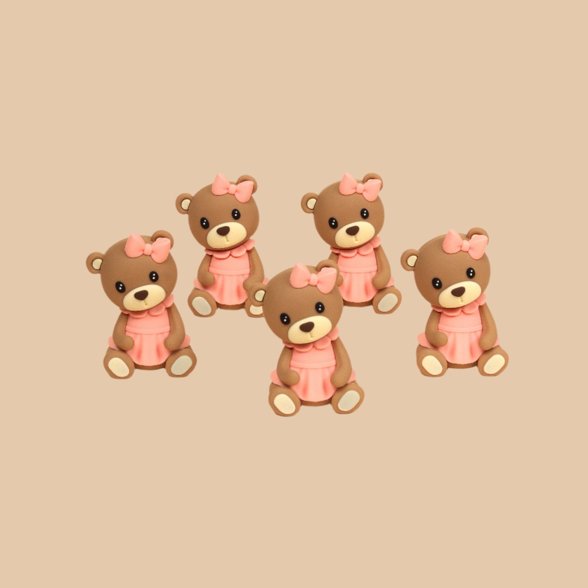 دبدوب بلاستيكي صغير بيبي غيرل | Mini Plastic Baby Girl Bear – 5cm - Flowers On The Way