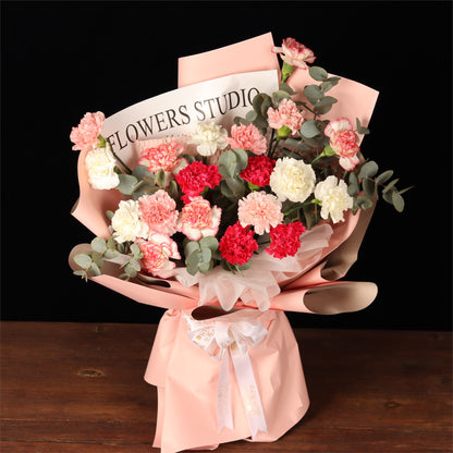 Deluxe Layered Carnation Bouquet