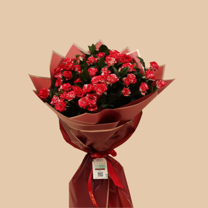 دفء خمري | Burgundy Bloom – Baby Spray Roses - Flowers On The Way