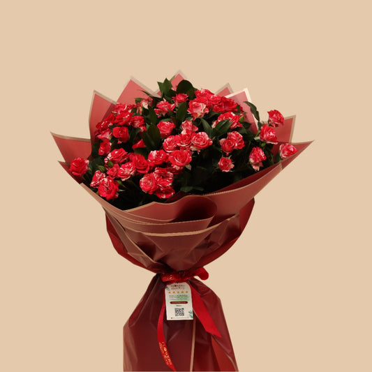 دفء خمري | Burgundy Bloom – Baby Spray Roses - Flowers On The Way