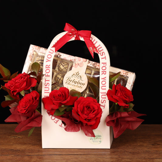 Passion & Truffle Gift – alternate view, Valentine's Day flower delivery Dubai