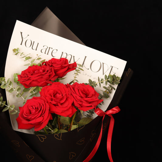 Romance Rose Bouquet – alternate view, Valentine's Day flower delivery Dubai