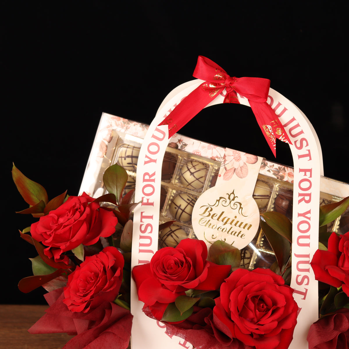 Passion & Truffle Gift – alternate view, Valentine's Day flower delivery Dubai