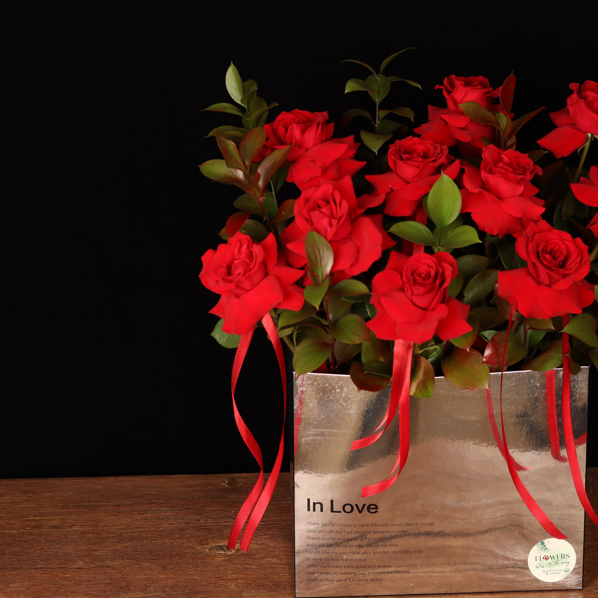 Silver Reflection In Love – alternate view, Valentine's Day flower delivery Dubai