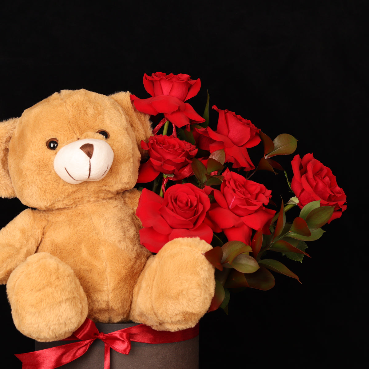 Beary Loved Floral – alternate view, Valentine's Day flower delivery Dubai
